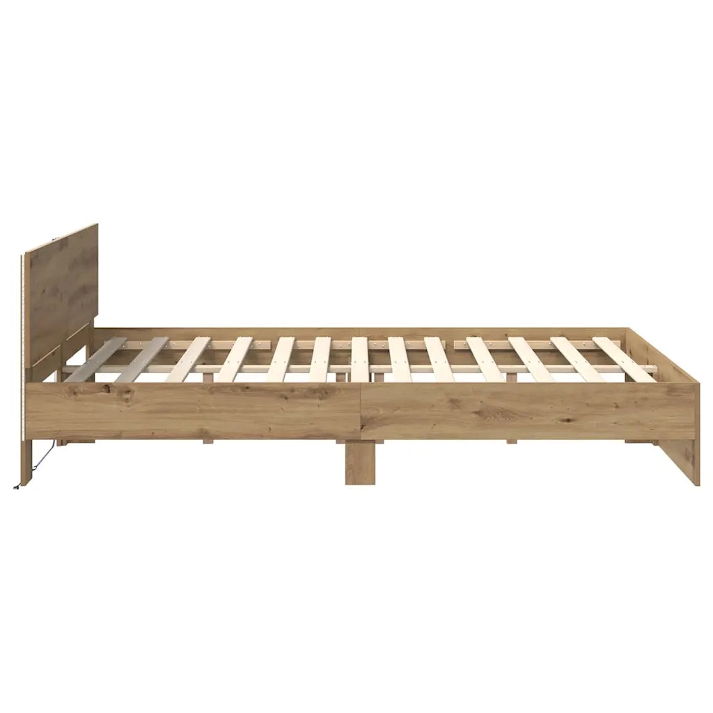 Struttura del letto Rovere artigianale 140 x 190 cm