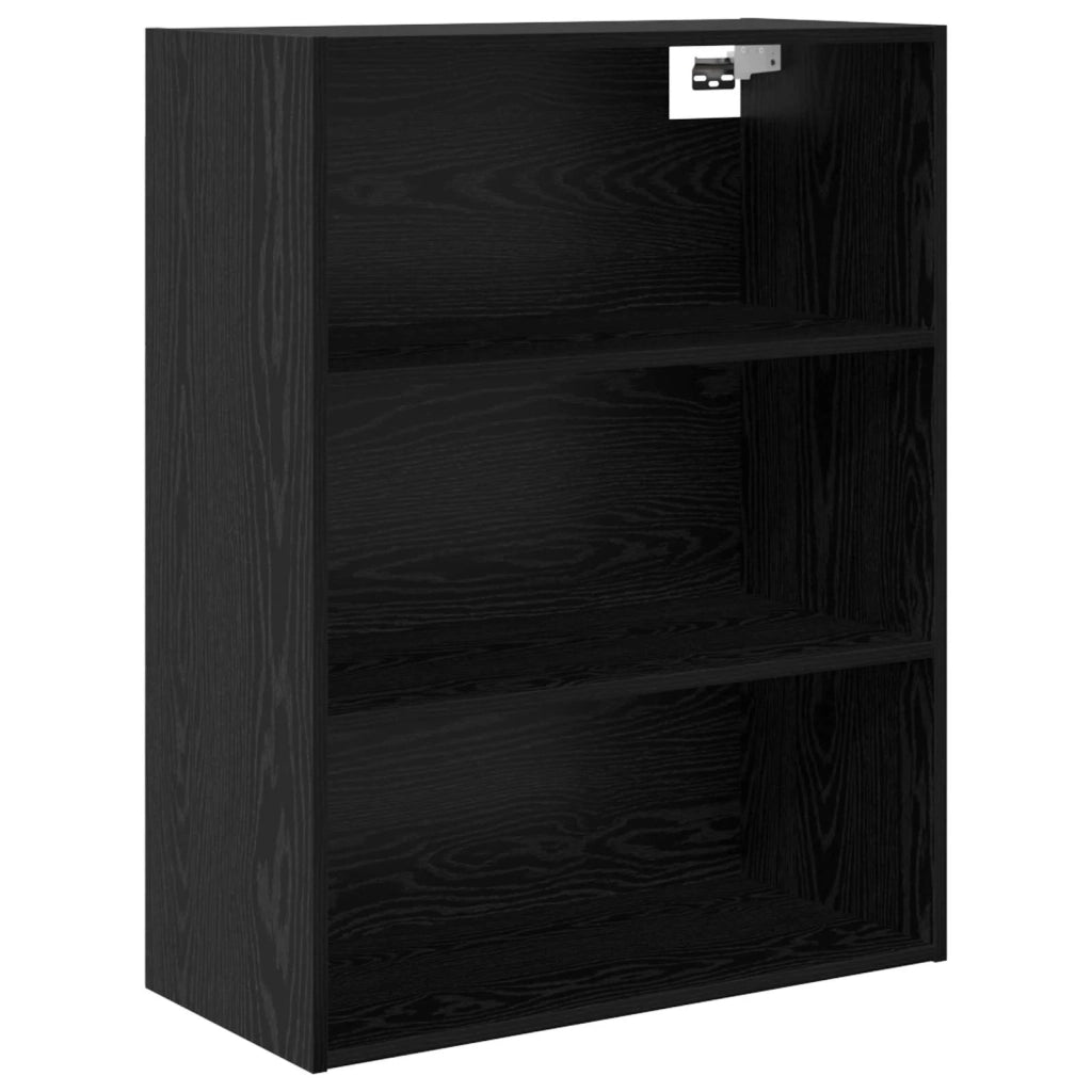 Credenza-Buffet-Armadio da cucina Rovere Nero 69,5 x 34 x 180 cm Legno multistrato 829834