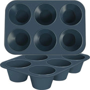 Due forme per muffin in silicone, grandi, per cupcakes, torte, budini, 27,8 x 19 x 5 cm
