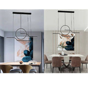 Trade Shop - Lampadario Led 32w Lampada Stile Contemporaneo Moderno Luce 6500k 4000k Nero A44 -