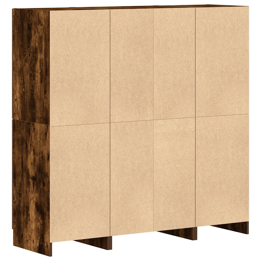 Set di Armadio pensile | Mobili da Cucina 3 pz Rovere Fumo in Truciolato