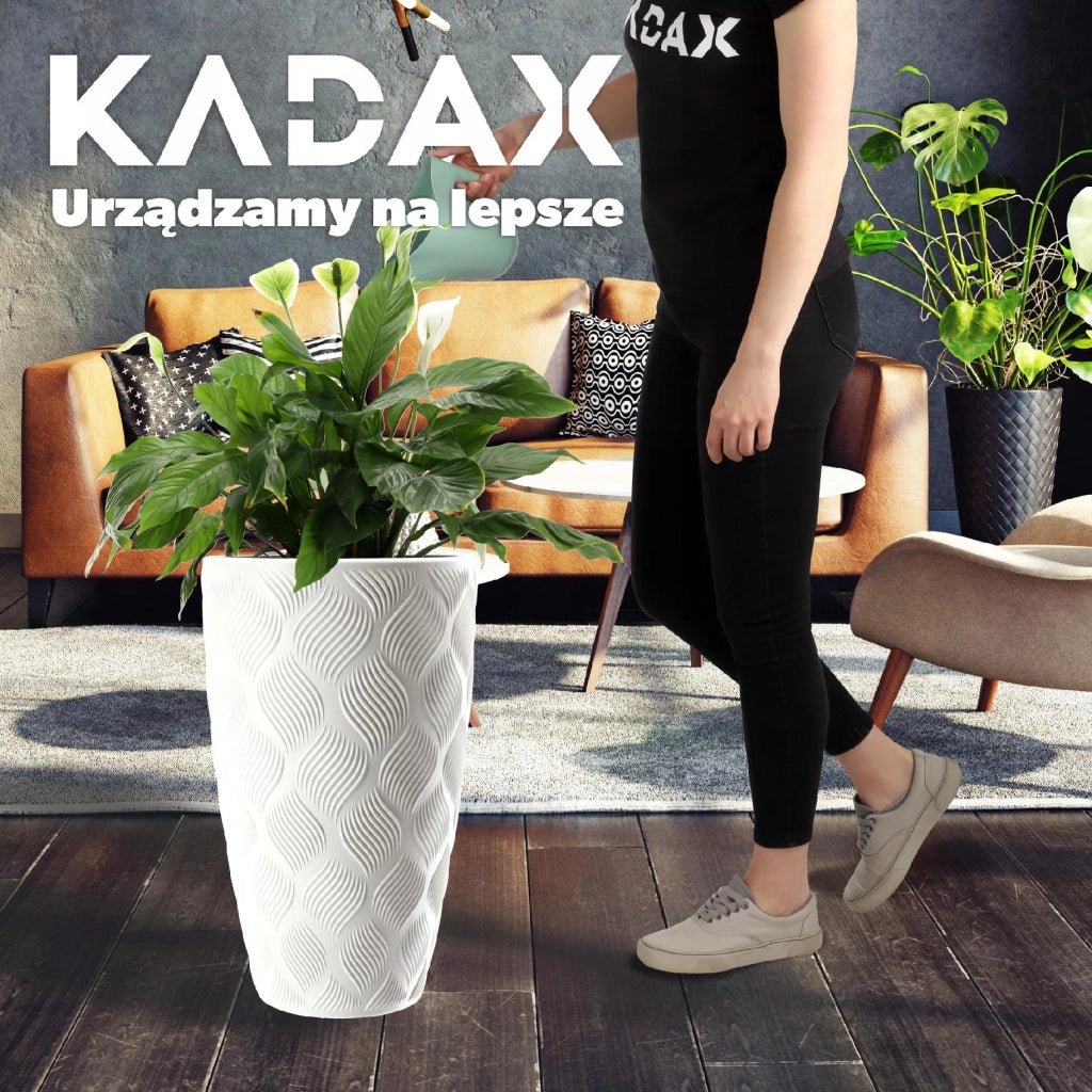 Vaso da fiori KADAX con inserto 48 cm, copertura in plastica alta