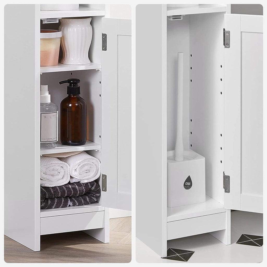 Mobiletto da bagno VALORA, bianco - Organizza asciugamani e accessori BBC310W01