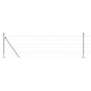 Recinzione da Giardino | Recinzione con Posto Argento 0,6 x 50 m Acciaio
