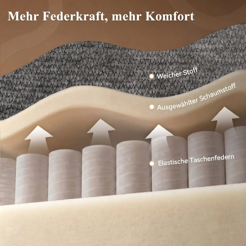 Poltrona reclinabile elettrica con telecomando e tasche laterali, Chenille, Legno, Grigio scuro