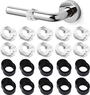 Cuscinetti di protezione per porte - 20 pezzi - protezione per cardini - fermabarra - molto elastico - protezione per porte - infissi - muri - porte - mobili - trasparente - nero