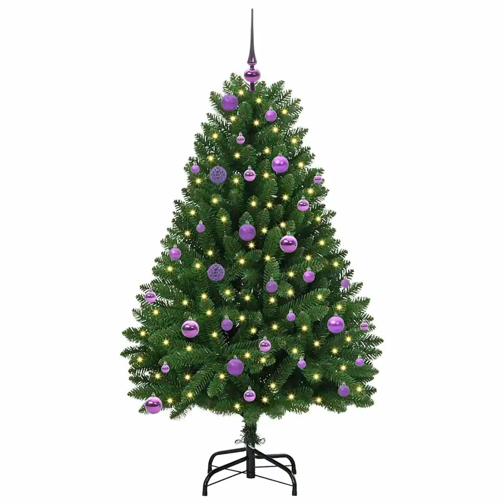 Albero di Natale | Decorazioni natalizie artificiale Verde 150 cm PVC e Metallo
