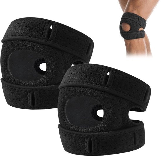 Protezioni ginocchiali per menisco e legamenti - 2 pezzi - regolabili - fasciatura ginocchiaria - supporto patella - supporto neoprene per ginocchio - per corsa - crossfit - palestra - powerlifting - artrosi - artrite