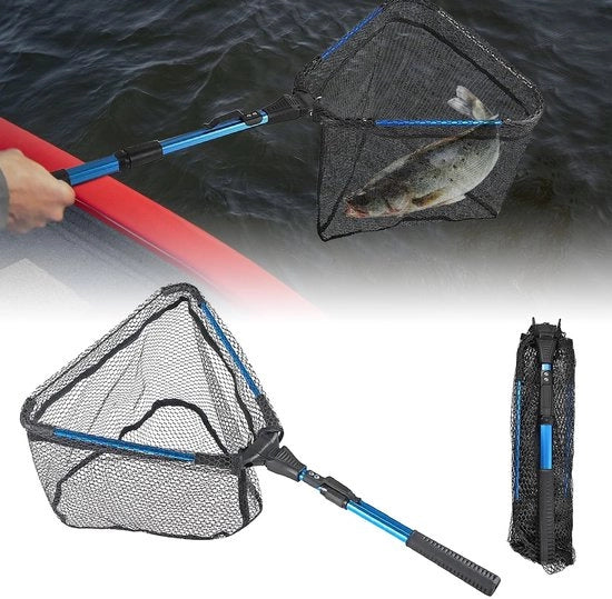 Retrattilevatore per piscina con maniglia telescopica - Rete da pesca per piscina - Rete da pesca telescopica - Estendibile fino a 90 cm - Alluminio - Ideale per piscine
