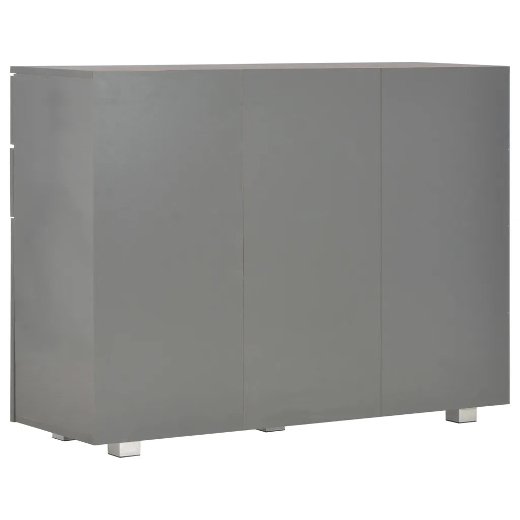 Credenza-Buffet-Armadio da cucina Grigio Lucido 107x35x80,5 cm