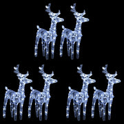 Renne di Natale 6 pz Bianco Freddo 240 LED in Acrilico 3154256