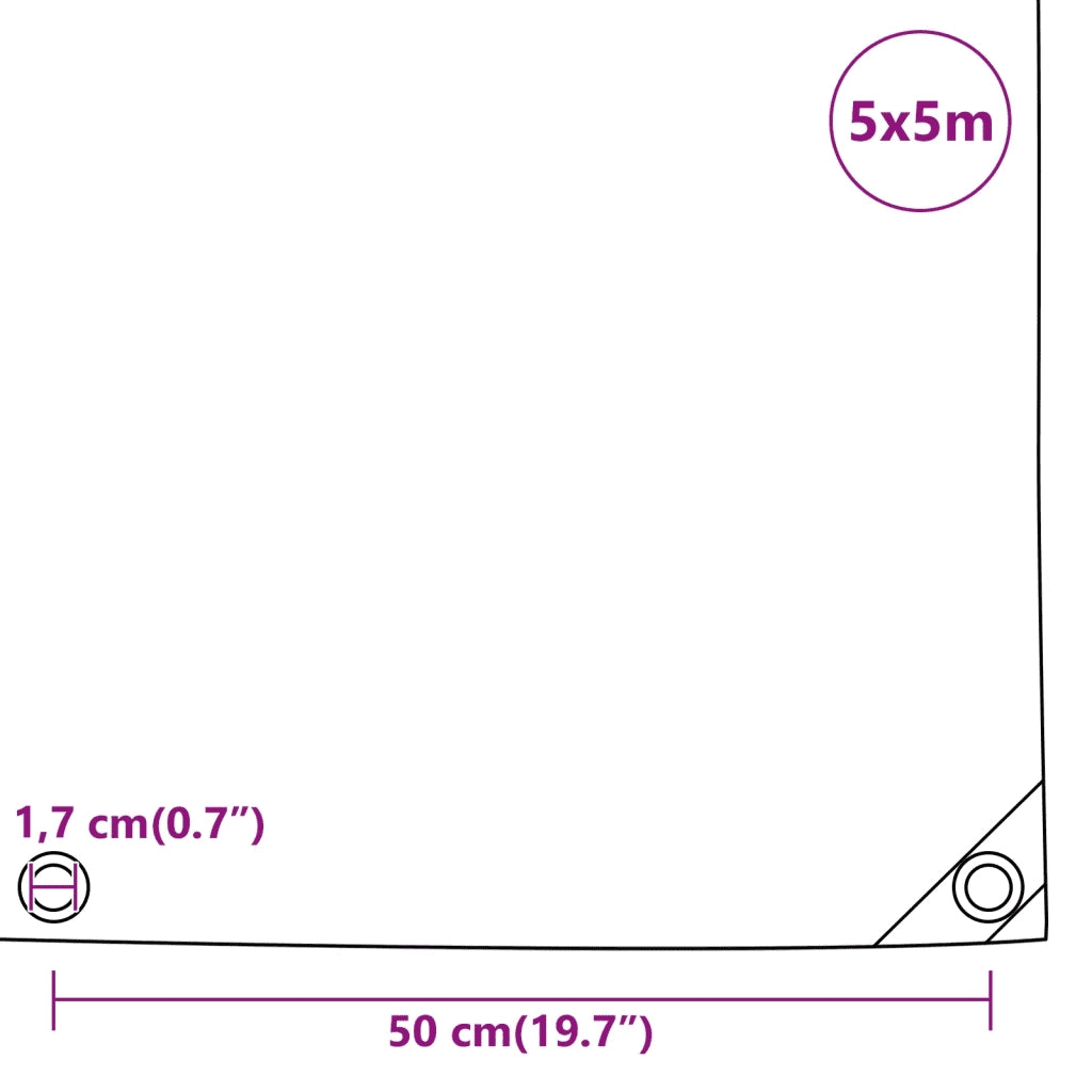 Telone Antracite 5x5 m 650 g/m² 156103