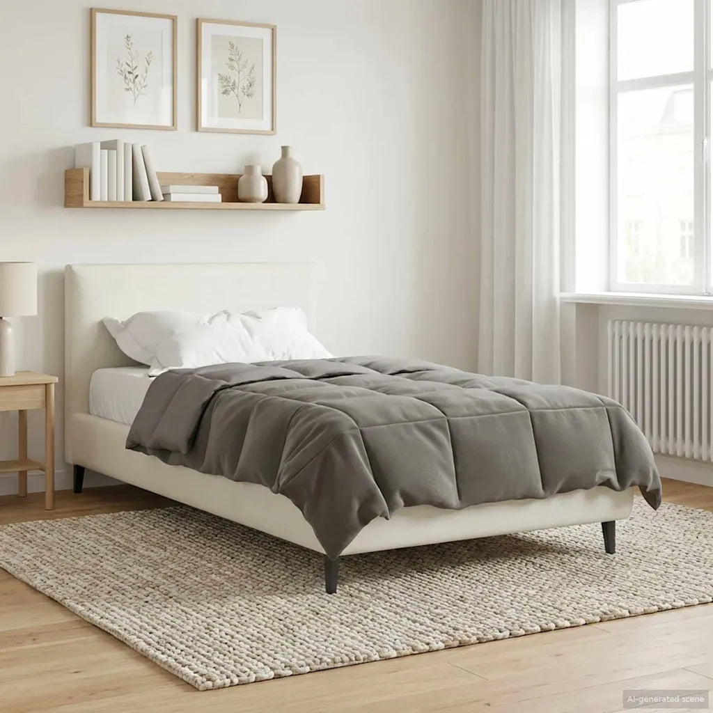 Duvet Invernale Grigio chiaro 140 x 220 cm Microfibra 42026086