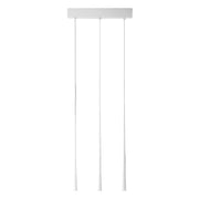 Dafne S/3P Lampada a Sospensione Multipla Lineare 3 Luci LED 16,5W 3000K CRI>90 - Bianco Satinato con Rosone Bianco - Gealuce