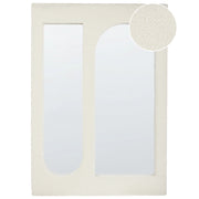Specchio da parete con cornice bianco sporco e rivestimento in vetro 70 x 100 cm Rettangolare decorativo da parete, pezzo d'arredo in stile moderno