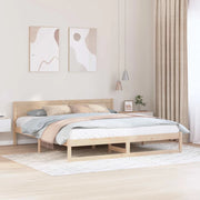 Struttura del letto Naturale 200 x 200 cm Pino massello 873259
