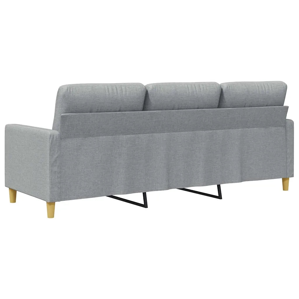 Divano a 3 Posti Grigio Chiaro 180 cm in Tessuto 359243