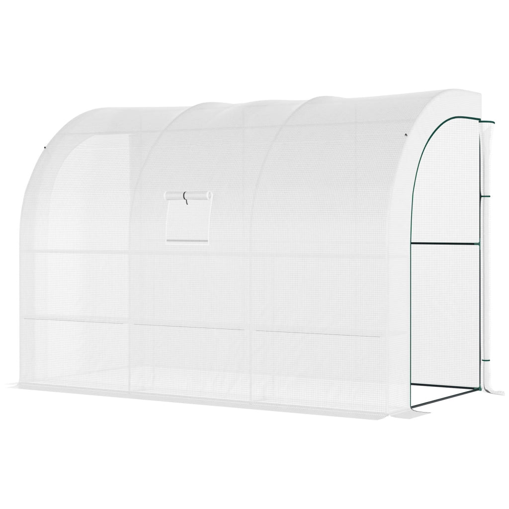 Serra da Giardino ad Angolo con Ripiani 3 Livelli ¨C Minimal ¨C Bianco 300x150x213 cm