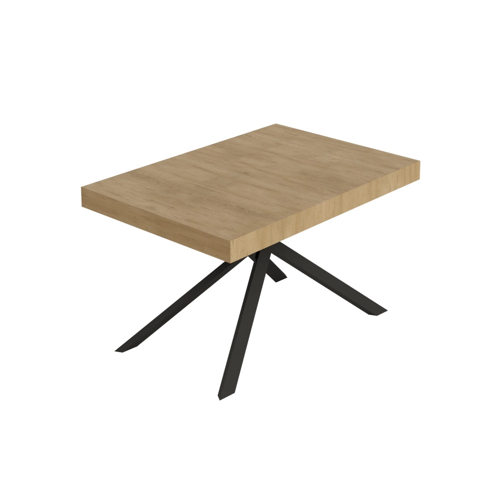Tavolo allungabile 90x130/390 cm Niketis quercia natura gambe antracite
