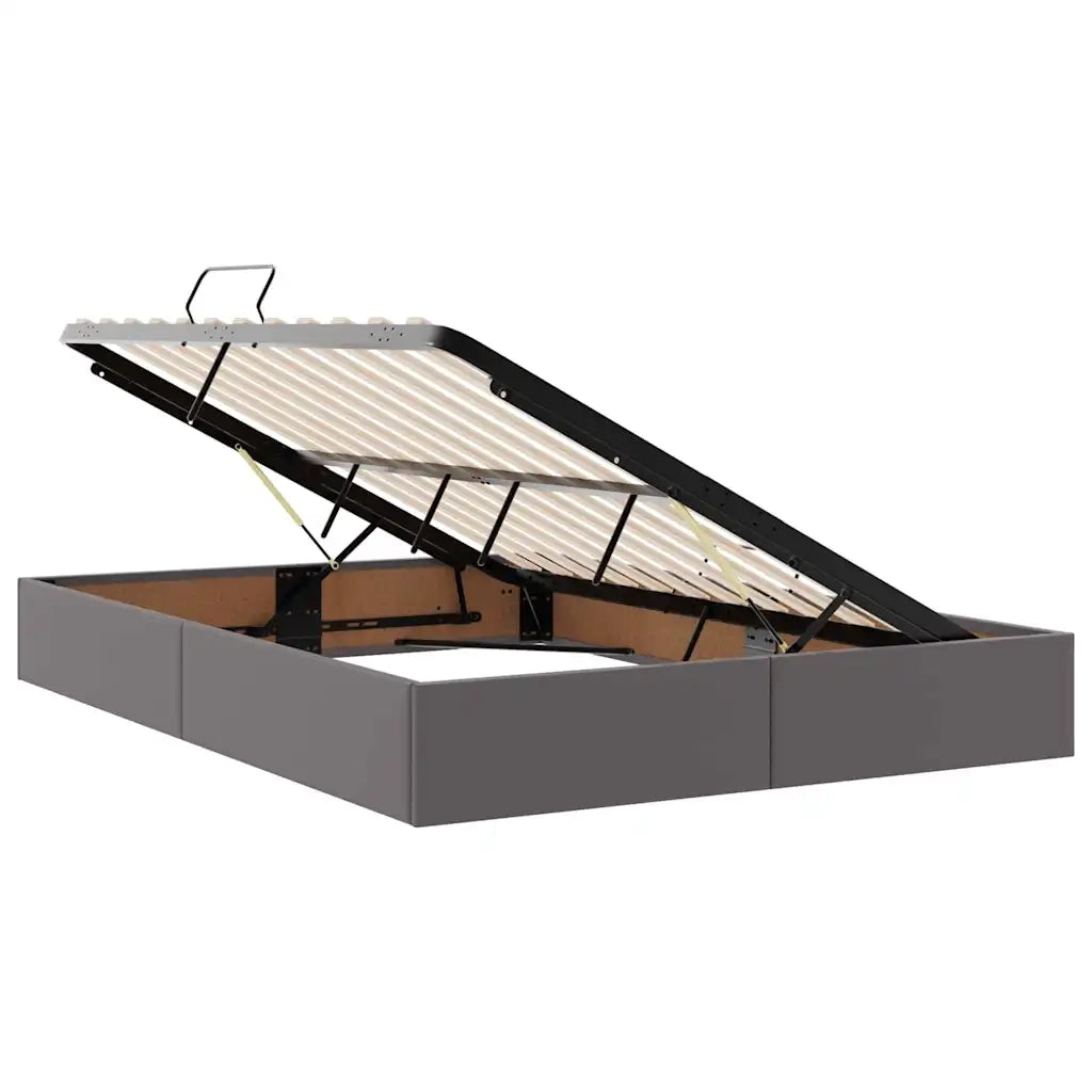 Letto con contenitore e materasso Grigio 140 x 200 cm 3370168