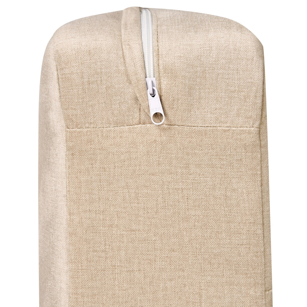 Poltroncina Beige Rivestimento In Tessuto Poliestere Japandi Stile Minimalista