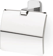 Sostituto di carta igienica con coperchio - acciaio inossidabile - doppia fissazione - viti o Glu Fix - 12 x 45 x 115 cm