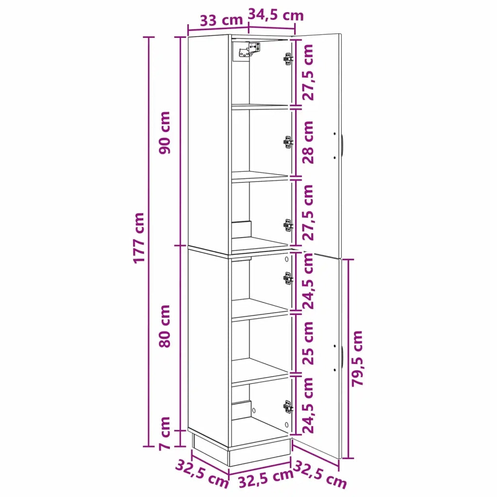 Set di armadi 2 pz Sonoma grigio Legno ingegnerizzato 3416796