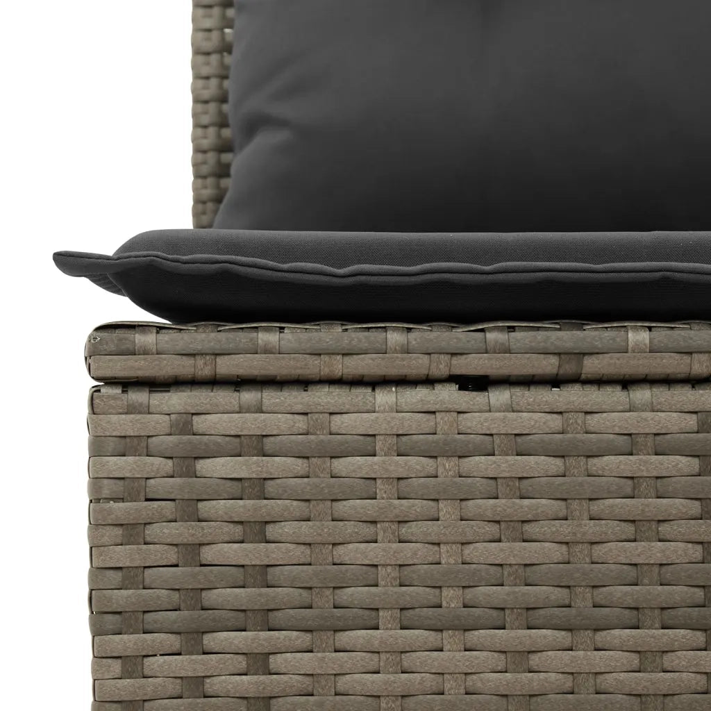 Set Divano da Giardino 9 pz con Cuscini Grigio in Polyrattan 3226403