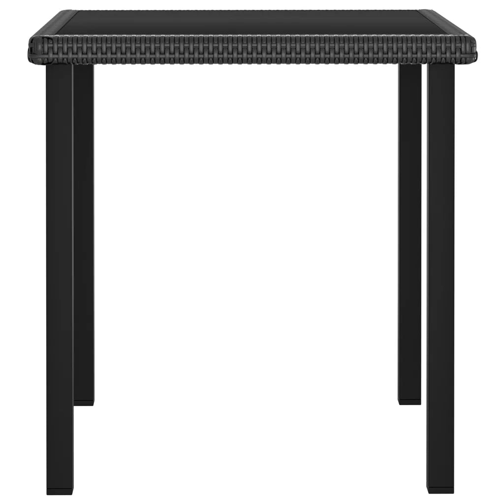 Set da Pranzo da Giardino 3 pz in Polyrattan Nero 3065705