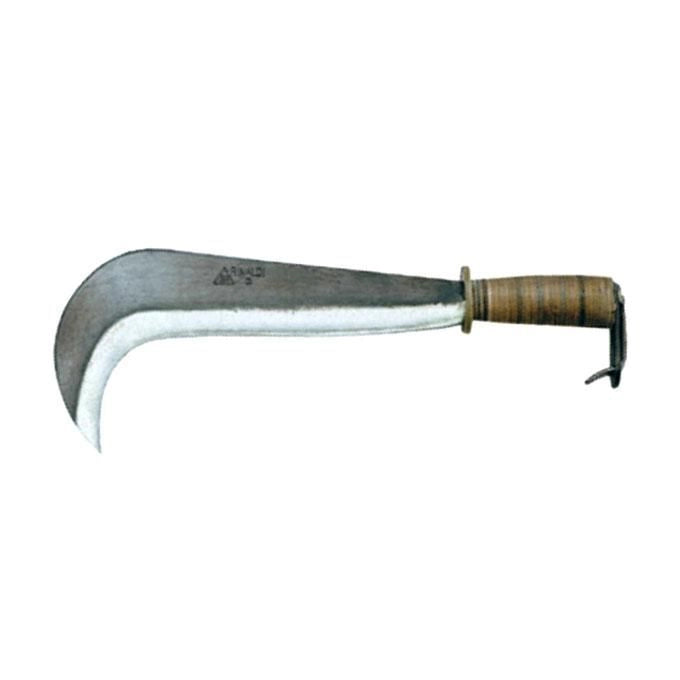 Rinaldi 102N3 Roncola Bergamo Mezza Larga N.3 Acciaio Forgiato Manico Cuoio Lama 31 cm