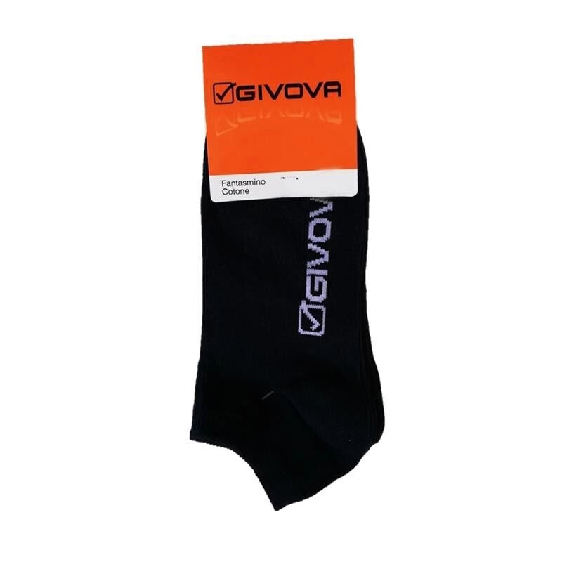 GIVOVA CALZA FANTASMINO TAGLIA 43/46 DA UOMO MAGLIA JERSEY IN COTONE - 3 PZ NERO
