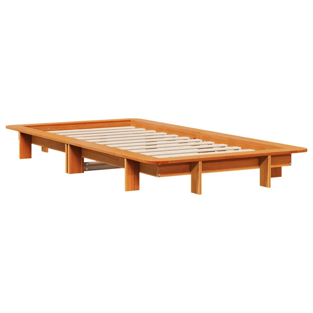 Letto singolo | Letto per adulti | Letto senza Materasso Marrone Cera 90x190 cm in Legno di Pino