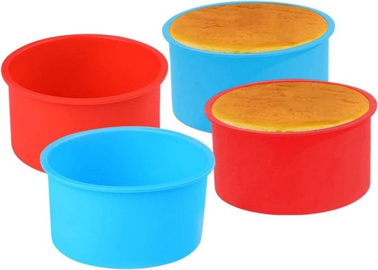 Forme per dolci in silicone - Rilascio rapido - 4 pezzi - 10,5 cm