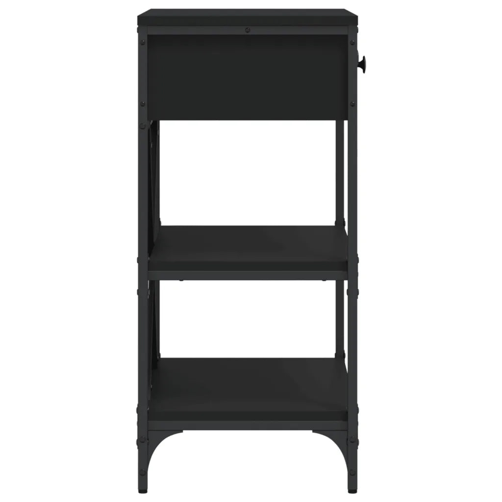 Tavolino Consolle-Tavolino da soggiorno-Tavolo Nero 75x34,5x75 cm in Legno Multistrato 680146