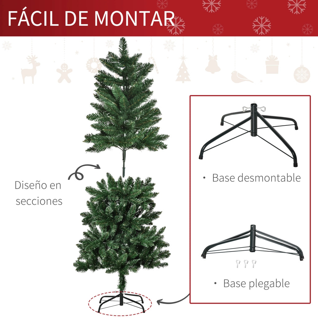 Albero di Natale Artificiale 150 cm ¨C Xylo ¨C 454 Rami PVC Ignifugo Base Pieghevole Verde