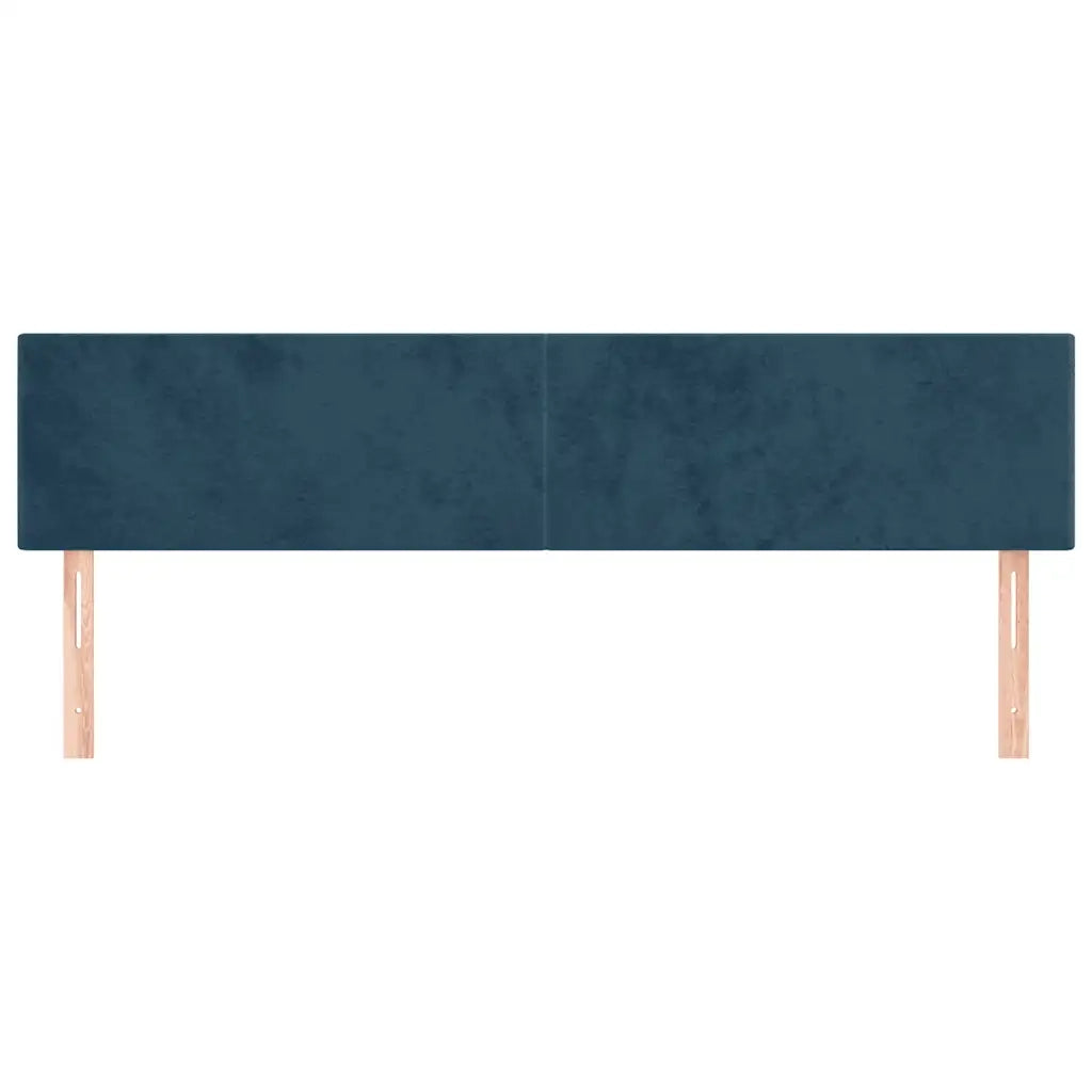 Testiera | Testata Blu Scuro 200x5x78/88 cm in Velluto