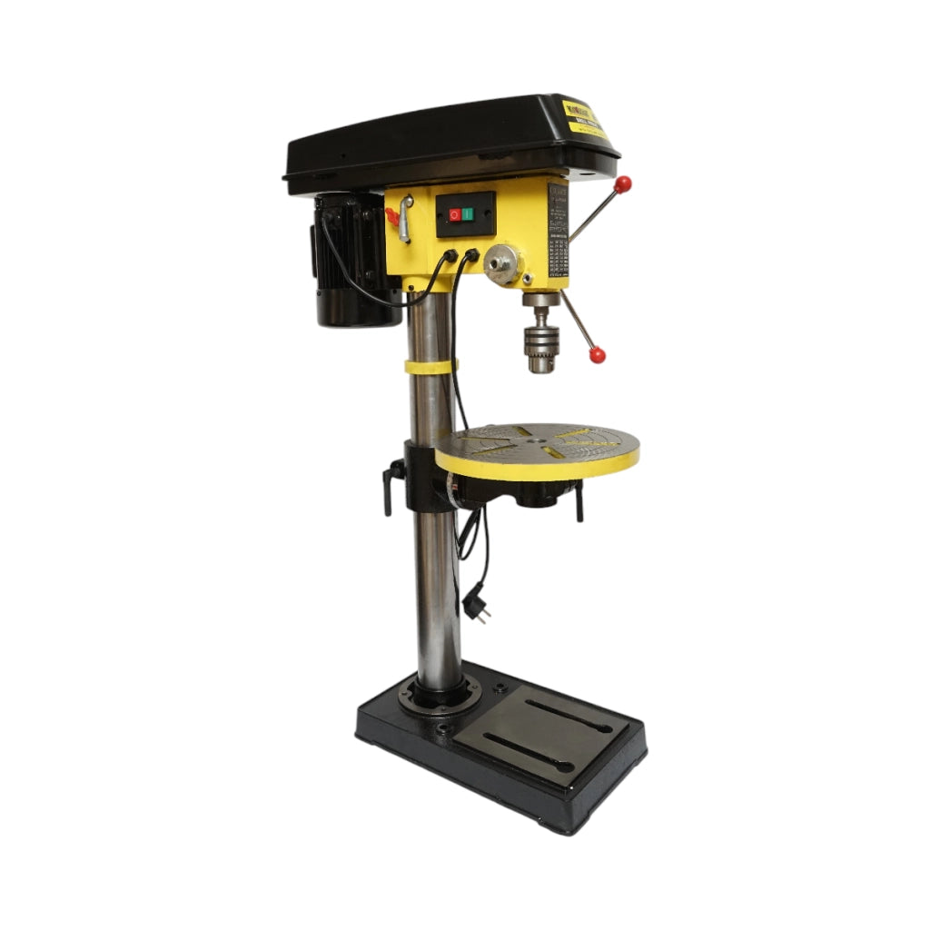 Trapano a colonna Crownman 450W, 220V, 5 velocità, 16 rapporti, 180-2770 giri/min, mandrino da 16 mm