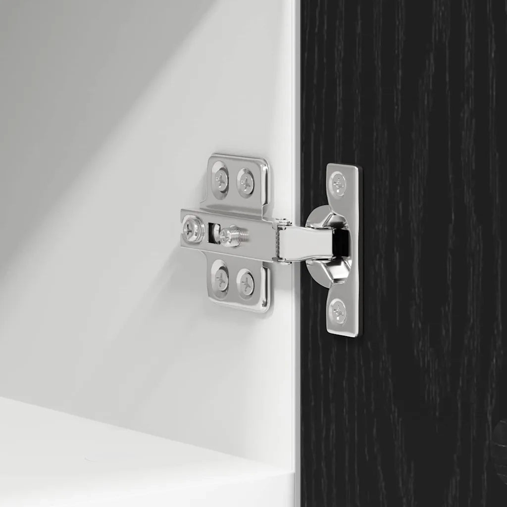 Armadio pensile con porta Rovere Nero e Bianco 30 x 31 x 40 cm 884116