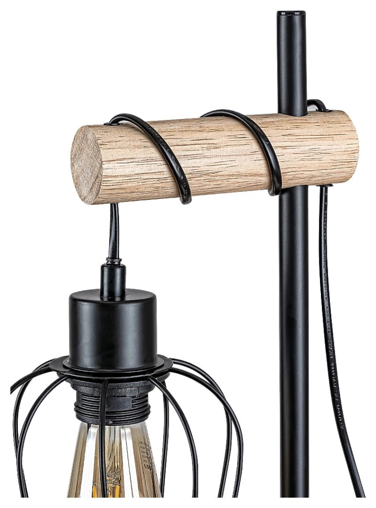 Lampada da scrivania industriale nera E27 Fabian Rabalux