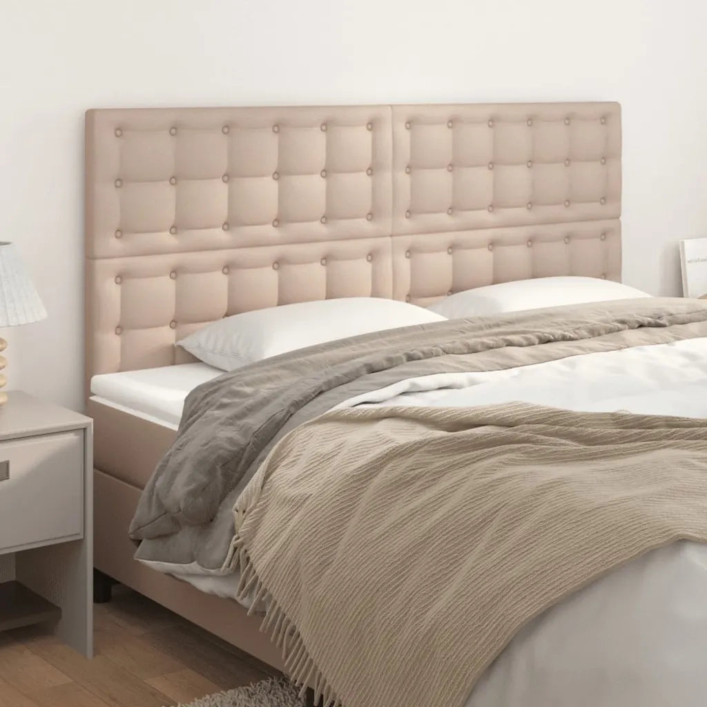Testiera | Testata Cappuccino 200x5x118/128 cm in Similpelle
