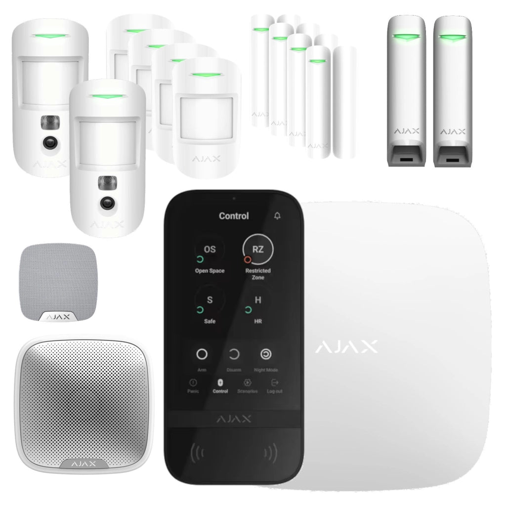 Ajax Kit allarme Wi-fi 16 pezzi Hub 2 Plus Motioncam Fotoverifica