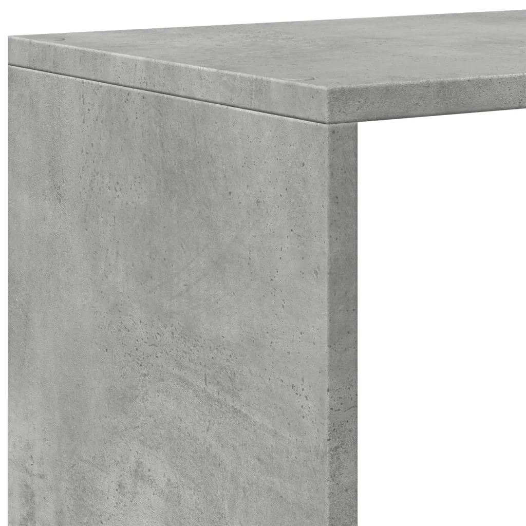 Libreria Divisorio 3 Piani-Scaffale per Libri-Mobile di Stoccaggio Grigio Cemento 123x29x123 Truciolato
