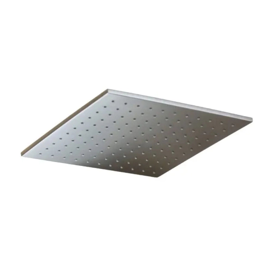SOFFIONE DOCCIA QUADRATO IN OTTONE STEEL LOOKING MODELLO SYNCRO - 1/2- 1GETTO - 200X200MM - STEEL LOOKING  - PAF