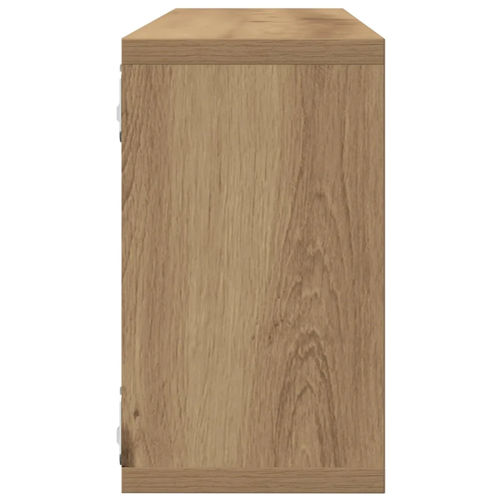 Scaffali da parete 2 pcs Rovere Artigianale 80 x 15 x 26 cm 862641