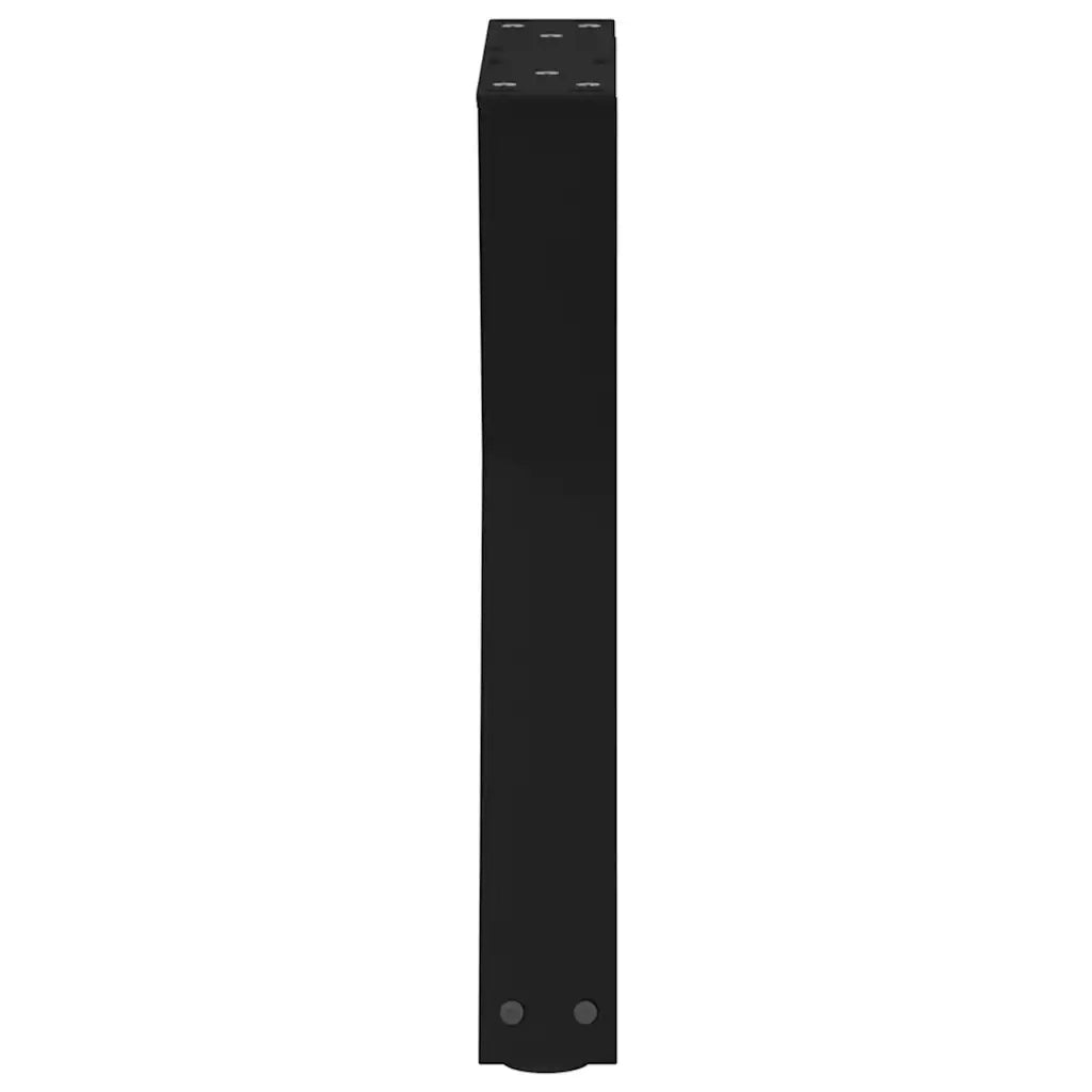 Gambe per Tavolino da Caff¨¨ 2 pz-Set di 2 Gamba per Tavolo Nere 28x(42-43,3) cm Acciaio