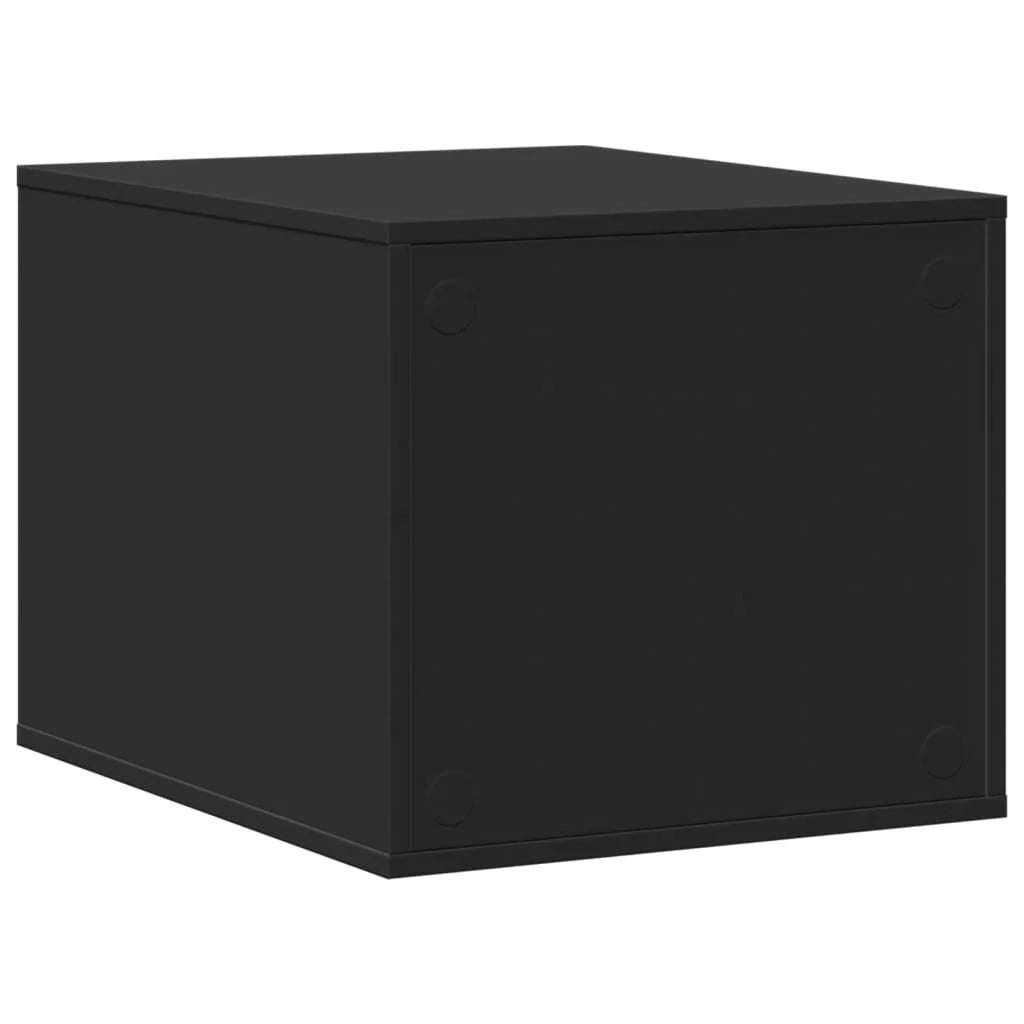 Mobiletto per lettiera per gatti in legno ingegnerizzato nero 02_0043325