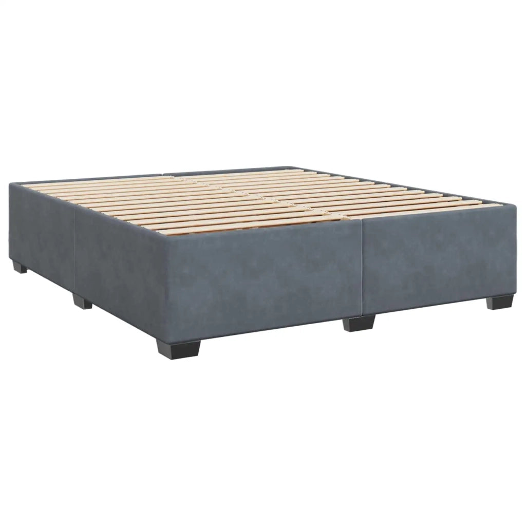 Letto con Box Spring, Materasso e LED Grigio Scuro 200 x 200 cm 3452241