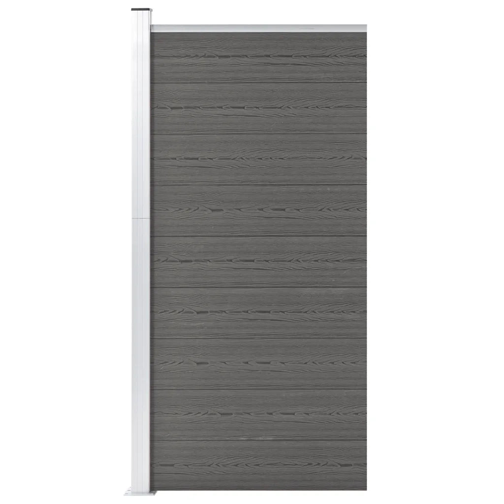 Pannello di recinzione | Recinzione da Giardino in WPC 95x186 cm Grigio