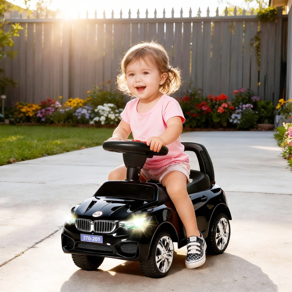 Coche Correpasillos Bambini con Musica e Cassetto ¨C Zephmum ¨C Nero