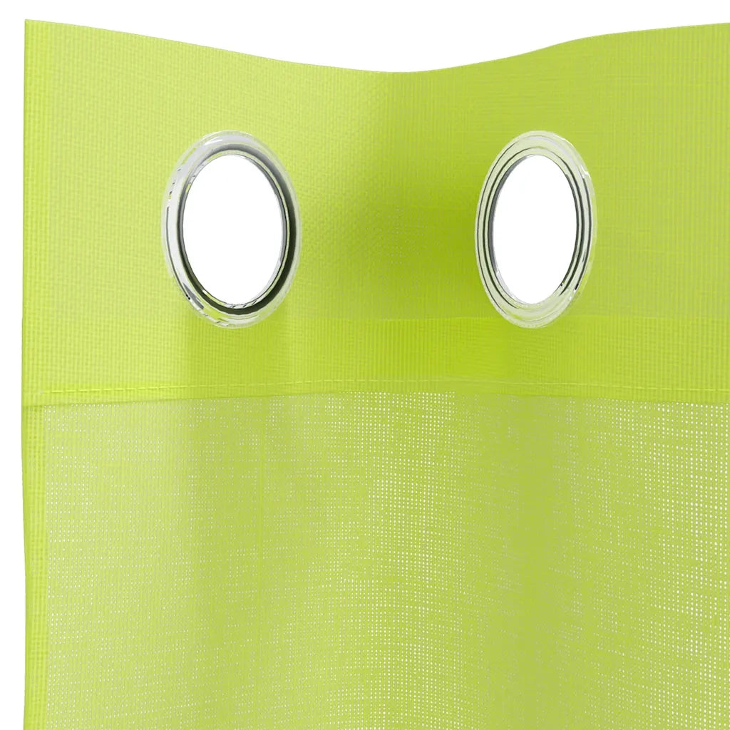 Tende in Voile con Occhielli 2 pz Verde Mela 140x245 cm 4102056